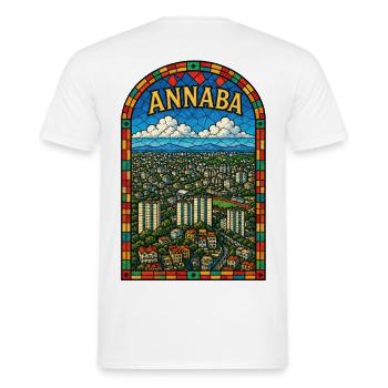 Annaba Urban Stained Glass - Men's T-Shirt - white - Back - AI Model Male 178 dark (178cm)