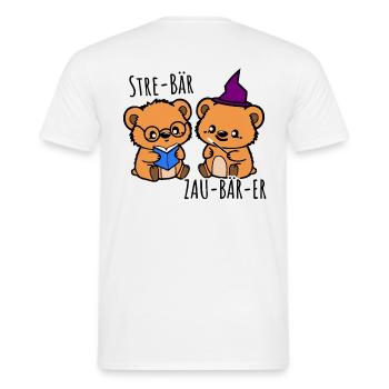 Meilleurs amis mignons : StreBär et ZauBärer - T-shirt homme - blanc - Dos - AI Model Male 178 dark (178cm)