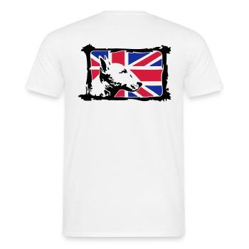 Bull-terrier - T-shirt homme - blanc - Dos - AI Model Male 178 dark (178cm)