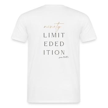 90th Birthday limited edition since 1935 Gift - Men's T-Shirt - white - Back - AI Model Male 178 dark (178cm)