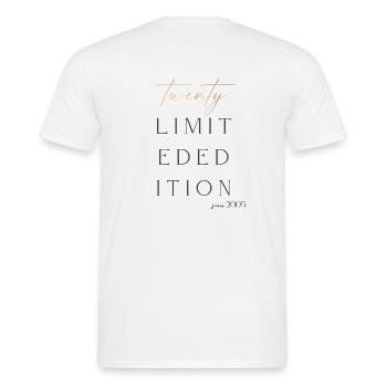 20. Geburtstag limited edition since 2005 Geschenk - Männer T-Shirt - Weiß - Hinten - AI Model Male 178 dark (178cm)