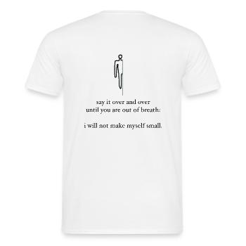 I'm not small ! - Men's T-Shirt - white - Back - AI Model Male 178 dark (178cm)