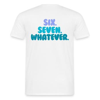 six sept - T-shirt homme - blanc - Dos - AI Model Male 178 dark (178cm)