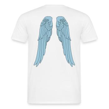 Engel Flügel Elfen Feen göttlich himmlisch magisch - Männer T-Shirt - Weiß - Hinten - AI Model Male 178 dark (178cm)