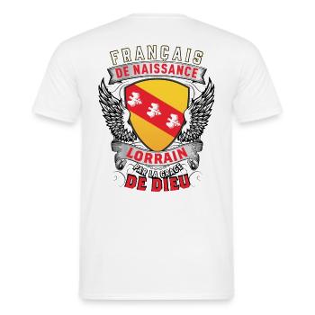 Lorrain Grâce de Dieu - T-shirt homme - blanc - Dos - AI Model Male 178 dark (178cm)