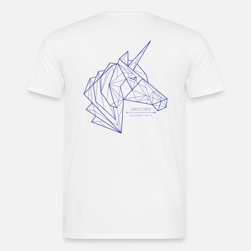 Unicorn Einhorn - Männer T-Shirt - Weiß