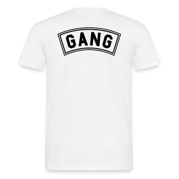 Bannières de gang - T-shirt homme - blanc - Dos - AI Model Male 178 dark (178cm)