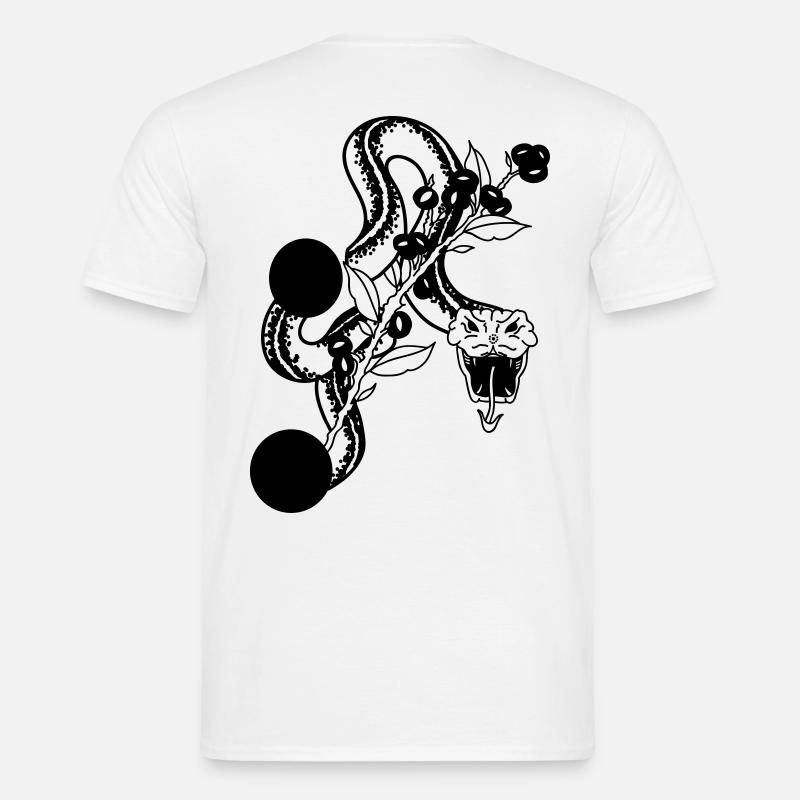 SNAKE - Männer T-Shirt - Weiß