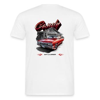 Classic Car V8 - Männer T-Shirt - Weiß - Hinten - AI Model Male 178 dark (178cm)