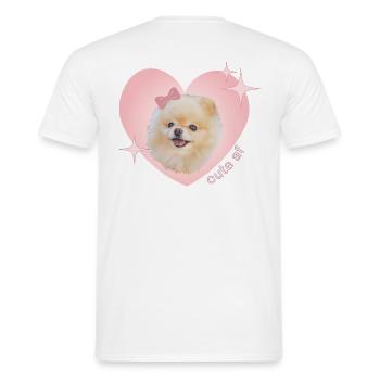 Mignon AF Poméranien - T-shirt homme - blanc - Dos - AI Model Male 178 dark (178cm)