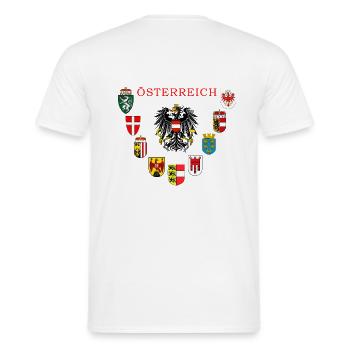 Autriche9 - T-shirt homme - blanc - Dos - AI Model Male 178 dark (178cm)