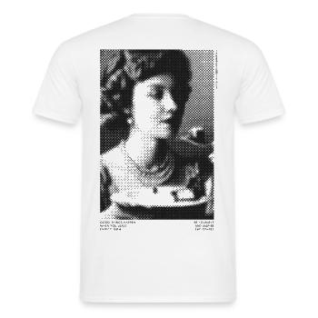Vintage Girl No 8 par Clarissa Black 2023 - T-shirt homme - blanc - Dos - AI Model Male 178 dark (178cm)