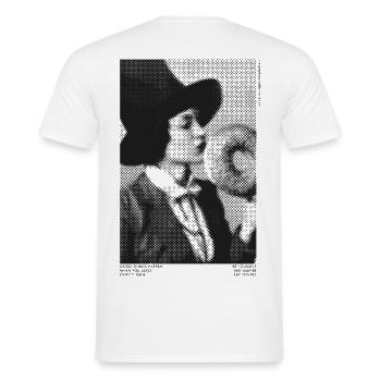 Vintage Girl No 9 par Clarissa Black 2023 (Garantie du prix le plus bas) - T-shirt homme - blanc - Dos - AI Model Male 178 dark (178cm)