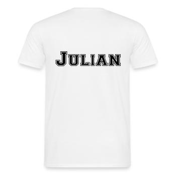 julian - Men's T-Shirt - white - Back - AI Model Male 178 dark (178cm)
