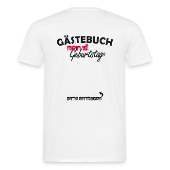 18. Geburtstag Gästeliste - Männer T-Shirt - Weiß - Hinten - AI Model Male 178 dark (178cm)