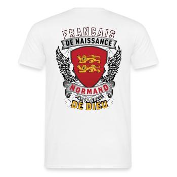 Normand Grâce de DIeu - T-shirt homme - blanc - Dos - AI Model Male 178 dark (178cm)