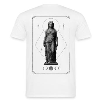 Fille de la Lune - T-shirt homme - blanc - Dos - AI Model Male 178 dark (178cm)