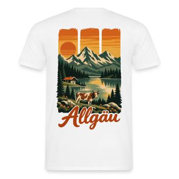 Allgäu Alpine Nature - Männer T-Shirt - Weiß - Hinten - AI Model Male 178 dark (178cm)
