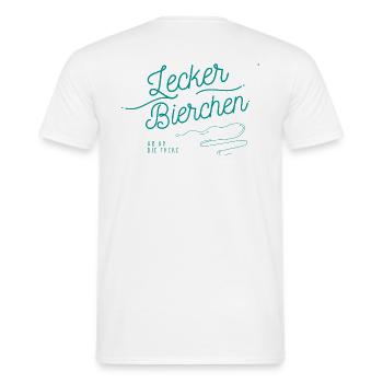 Lecker Bierchen - Männer T-Shirt - Weiß - Hinten - AI Model Male 178 dark (178cm)