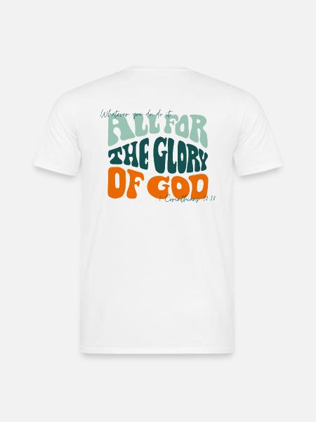 All for the glory of god - UNITED - Männer T-Shirt - Weiß