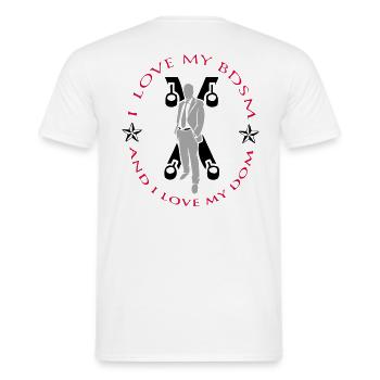 Dom - Männer T-Shirt - Weiß - Hinten - AI Model Male 178 dark (178cm)
