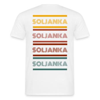 Retro Solyanka - Men's T-Shirt - white - Back - AI Model Male 178 dark (178cm)