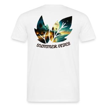 Ambiance estivale - T-shirt homme - blanc - Dos - AI Model Male 178 dark (178cm)