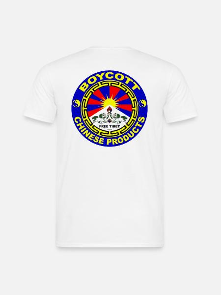 free Tibet - Männer T-Shirt - Weiß
