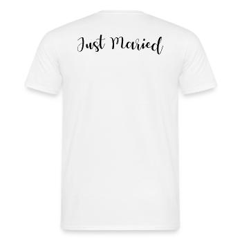 just maried - T-shirt homme - blanc - Dos - AI Model Male 178 dark (178cm)