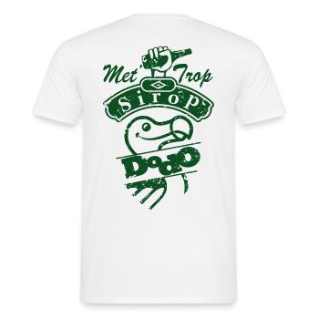 MET TROP SIROP DODO - T-shirt homme - blanc - Dos - AI Model Male 178 dark (178cm)