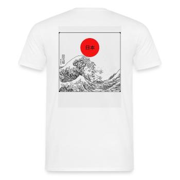 Japon - T-shirt homme - blanc - Dos - AI Model Male 178 dark (178cm)