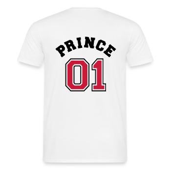 Princess 01 - Männer T-Shirt - Weiß - Hinten - AI Model Male 178 dark (178cm)