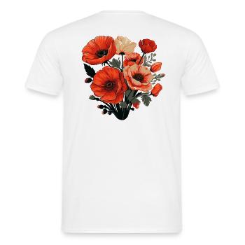 Fleurs Fête des Mères - T-shirt homme - blanc - Dos - AI Model Male 178 dark (178cm)