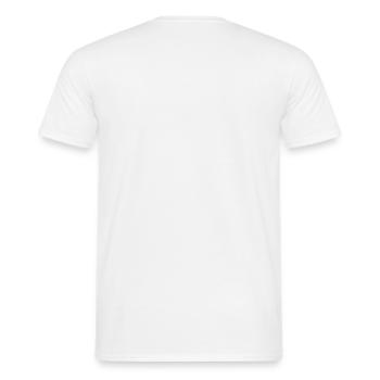 Le lapin écoute avec une ligne de cœur - T-shirt homme - blanc - Dos - AI Model Male 178 dark (178cm)