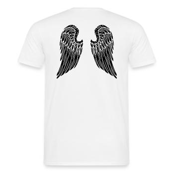 Angel Wing Angel Wing Back - Men's T-Shirt - white - Back - AI Model Male 178 dark (178cm)