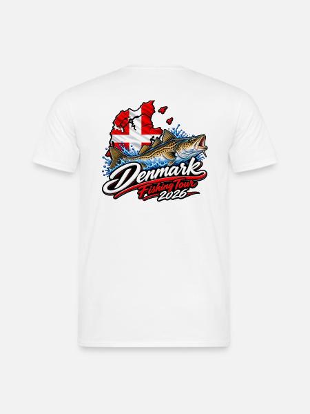 Dänemark Angelreise 2026 - Männer T-Shirt - Weiß