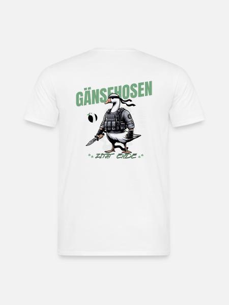 Gänsehosen - Männer T-Shirt - Weiß