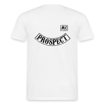 PROSPECT | SONS - Men's T-Shirt - white - Back - AI Model Male 178 dark (178cm)