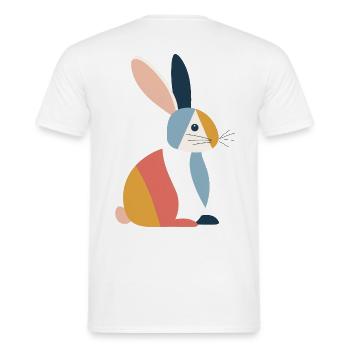 Bunny Japan-Style - Männer T-Shirt - Weiß - Hinten - AI Model Male 178 dark (178cm)