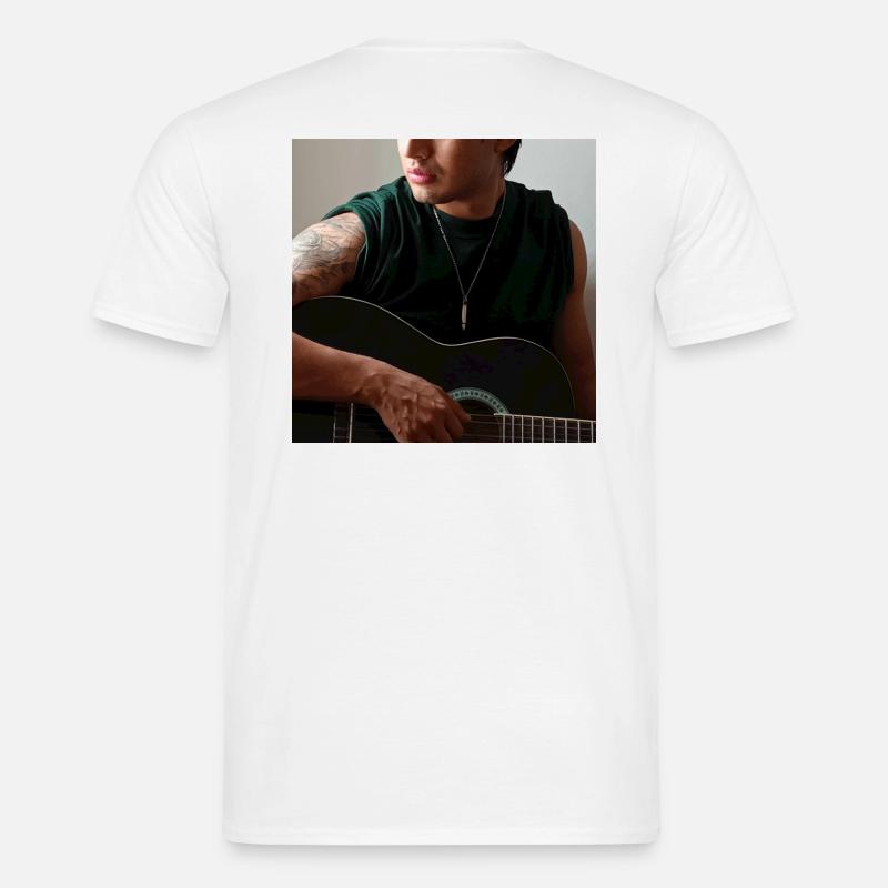 Guitare de soirée studio - T-shirt homme - blanc