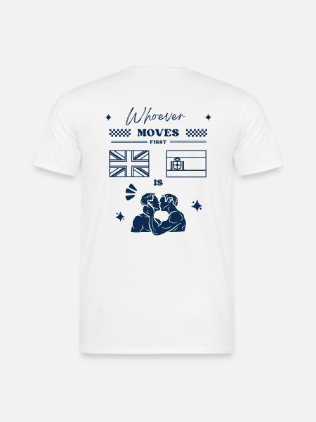 Whoever moves first - Männer T-Shirt - Weiß