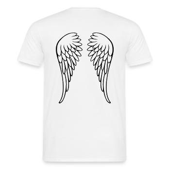 Wings - Men's T-Shirt - white - Back - AI Model Male 178 dark (178cm)