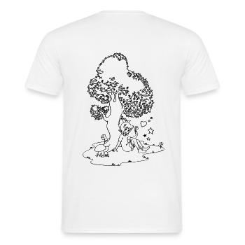 Bibi Blocksberg Design Mit Bibi Und Großem Baum - Männer T-Shirt - Weiß - Hinten - AI Model Male 178 dark (178cm)