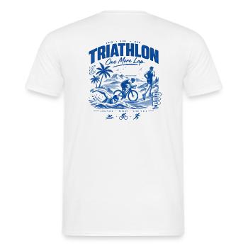 Triathlon Noch Eine Runde - Männer T-Shirt - Weiß - Hinten - AI Model Male 178 dark (178cm)