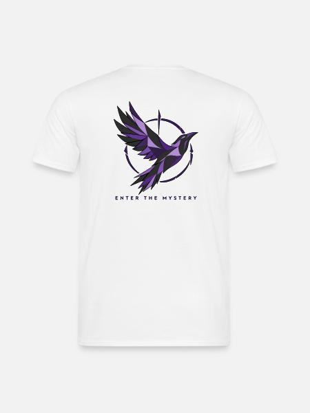 Lila Geometrisch (Rückseitenformat) - Männer T-Shirt - Weiß