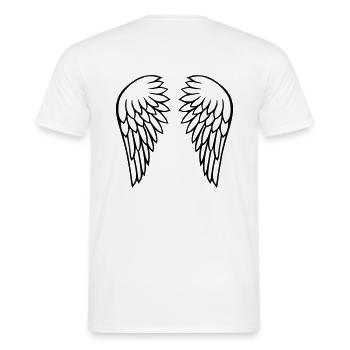 wings - Men's T-Shirt - white - Back - AI Model Male 178 dark (178cm)