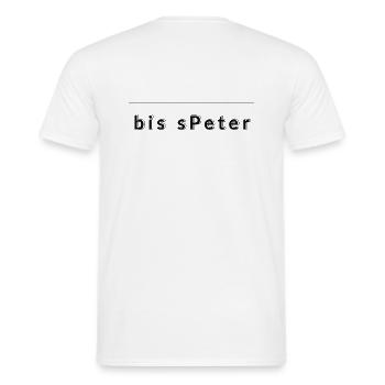 später - Männer T-Shirt - Weiß - Hinten - AI Model Male 178 dark (178cm)
