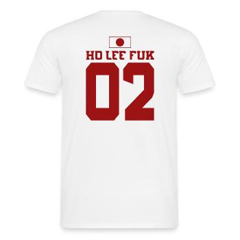 Mallorca Sauf Trikot Japan, Ho Lee Fuk - Männer T-Shirt - Weiß - Hinten - AI Model Male 178 dark (178cm)