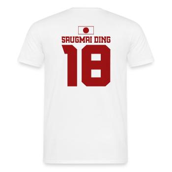 Mallorca Sauf Trikot Japan, Saugmai Ding - Männer T-Shirt - Weiß - Hinten - AI Model Male 178 dark (178cm)