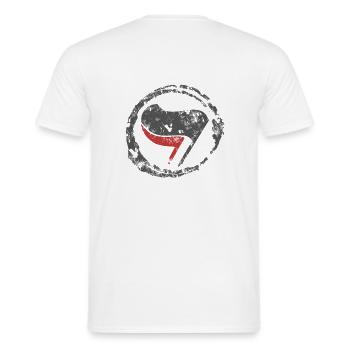 ANTIFA AKTIVIST KÄMPFER GERECHTIGKEIT RANDALE - Männer T-Shirt - Weiß - Hinten - AI Model Male 178 dark (178cm)